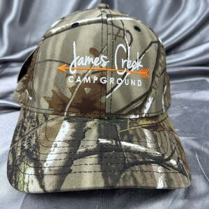 Trucker Hat Realtree AP James Creek Campground Camo Curved Cap Hunting Gear NEW